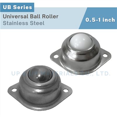 Stainless steel ball transfer units with screw mounting in 0.5 to 1 inch size, UP&UP Casters