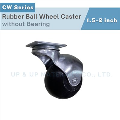 Rubber ball caster without bearing smooth rolling for furniture and DIY carts, UP&UP Casters