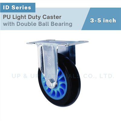 PU caster wheel 3 to 5 inch with blue scooter skateboard style core, UP&UP Casters