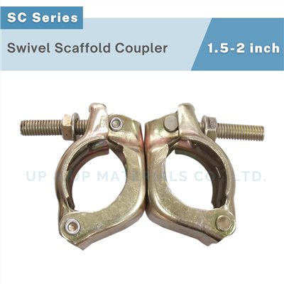 Swivel scaffold coupler 360 degree steel clamp by UP&UP, heavy-duty scaffold fitting with bolt connection