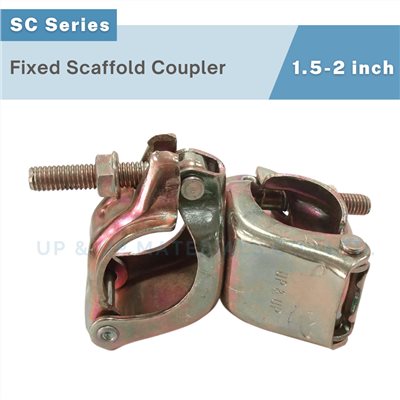 Heavy-duty fixed scaffold clamp 1.5 to 2 inch for standard scaffold tubes with bolt connection, UP&UP Casters